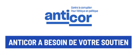 Contre la corruption.Pour l'éthique en politique.ANTICOR a besoin de votre soutien.Suivez ce lien pour soutenir Anticor.
